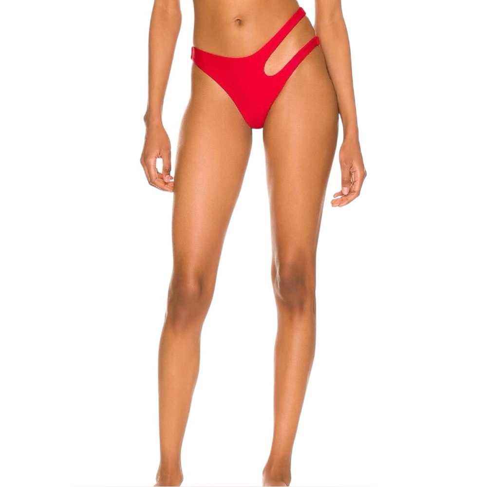 Superdown Misty Cherry Red Bikini Bottom